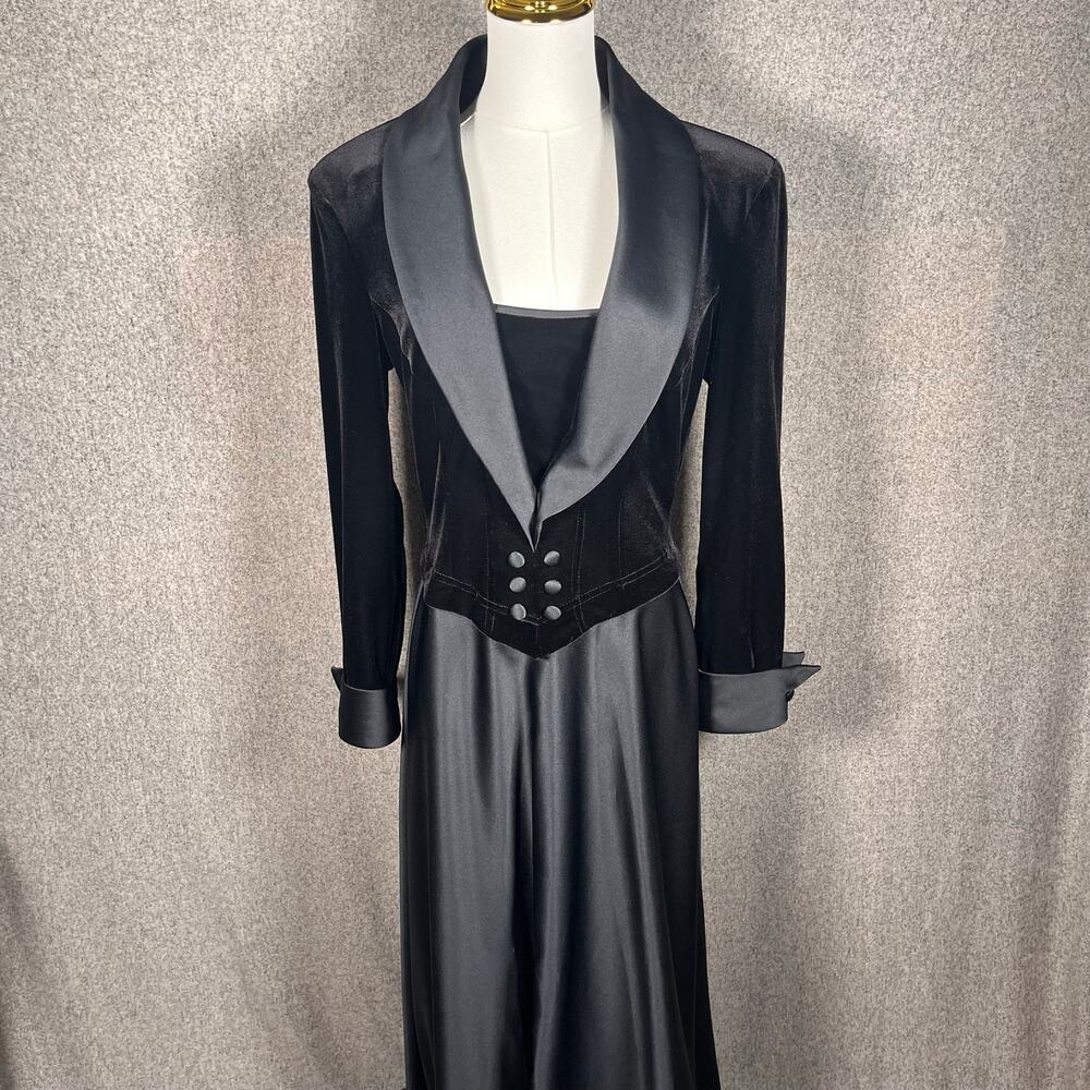 Vintage Velvet Vampire Renaissance Edwardian Gown Size M Halloween Regency Goth